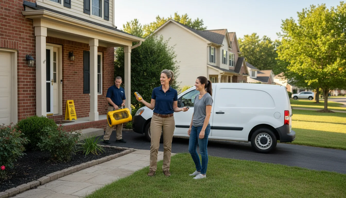 Residential water damage restoration in Union, NE